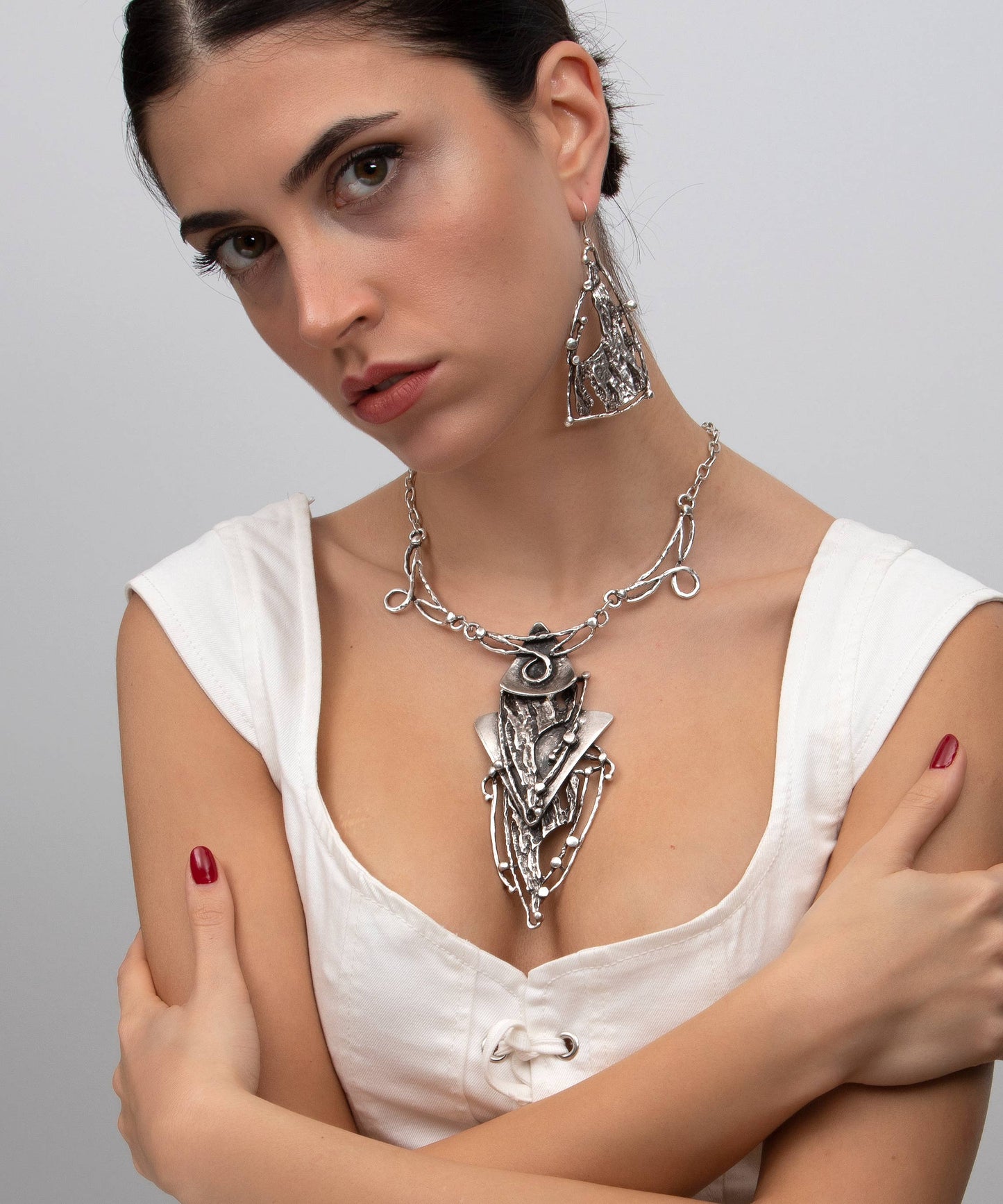 Wild Eclipse | Set collana orecchini e anello | placcati in argento