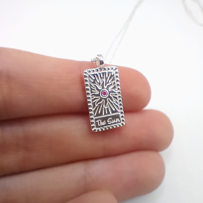 Arcanys Sole | Collana Tarocchi | Arcano Sole | Argento 925 | E-coat | Zirconi