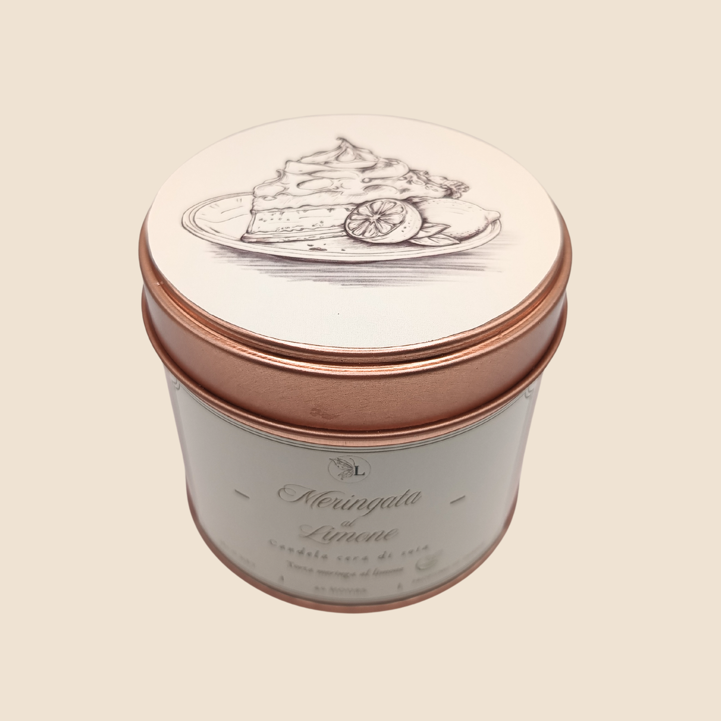 MERINGATA AL LIMONE | Candela profumata | Cera di soia | fragranza di Grasse