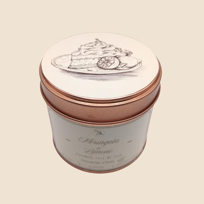 MERINGATA AL LIMONE | Candela profumata | Cera di soia | fragranza di Grasse