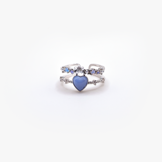 Secret Garden Ring | Zirconia | Blue Heart