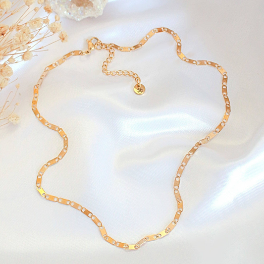 «Coconut» | Flat Chain Necklace | 24K