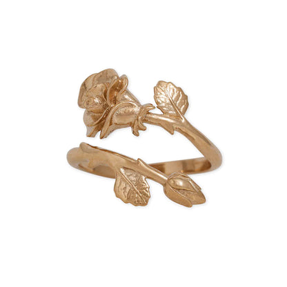 Anelli con Fiori di Nascita Regolabili: Luxe Silver Plate / Maggio - Mughetto