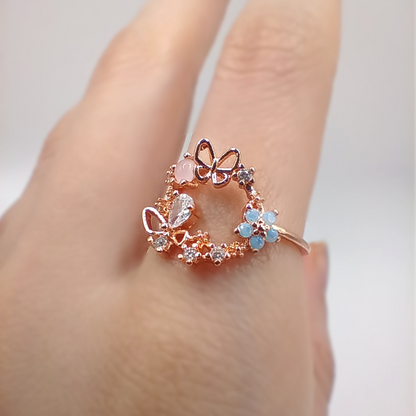 Secret Garden Ring | Zircons | Butterfly
