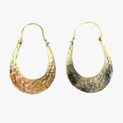 Orecchini a cerchio | Ottone dorato | Fatto a mano