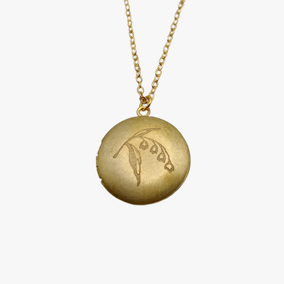 Collana Medaglione | Mughetto | Ottone Antico