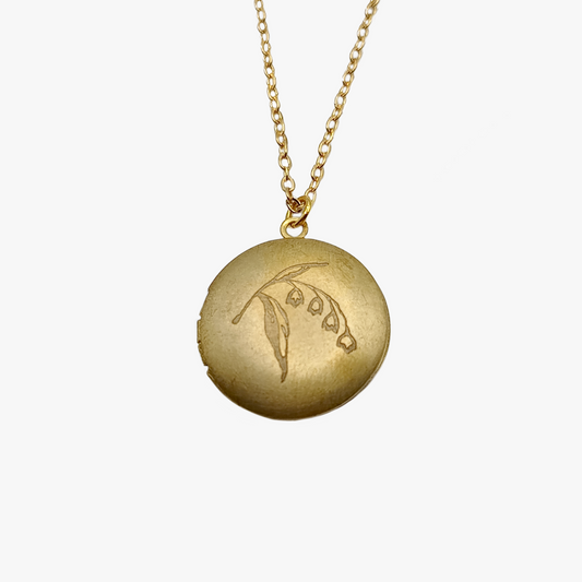 Collana Medaglione | Mughetto | Ottone Antico