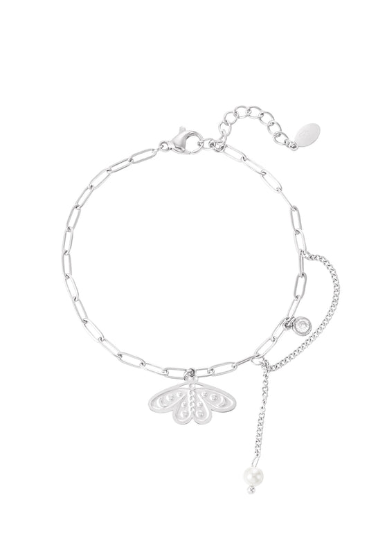 Bracciale charm Falena | Acciaio Inossidabile | Waterproof