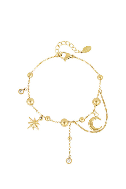 Bracciale charm Luna | Acciaio Inossidabile | Waterproof