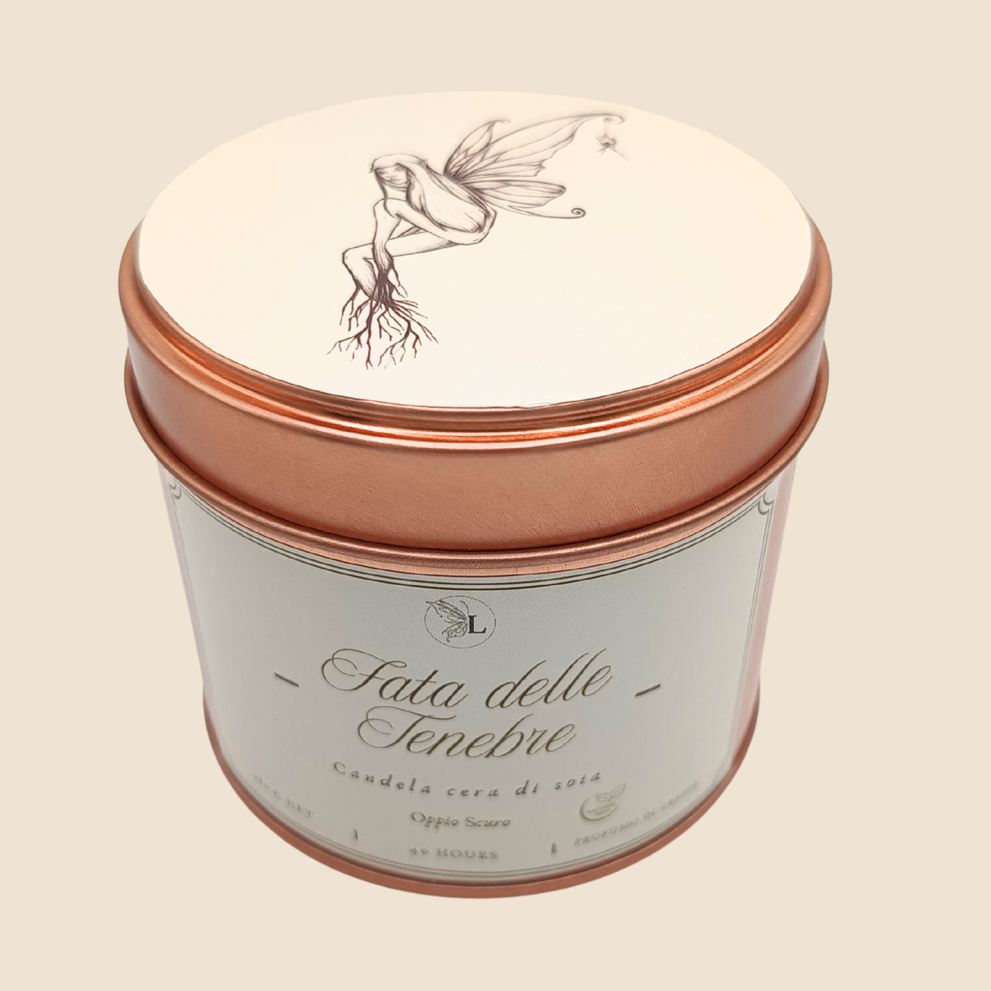 FATA DELLE TENEBRE | Candela profumata | Cera di soia | fragranza di Grasse