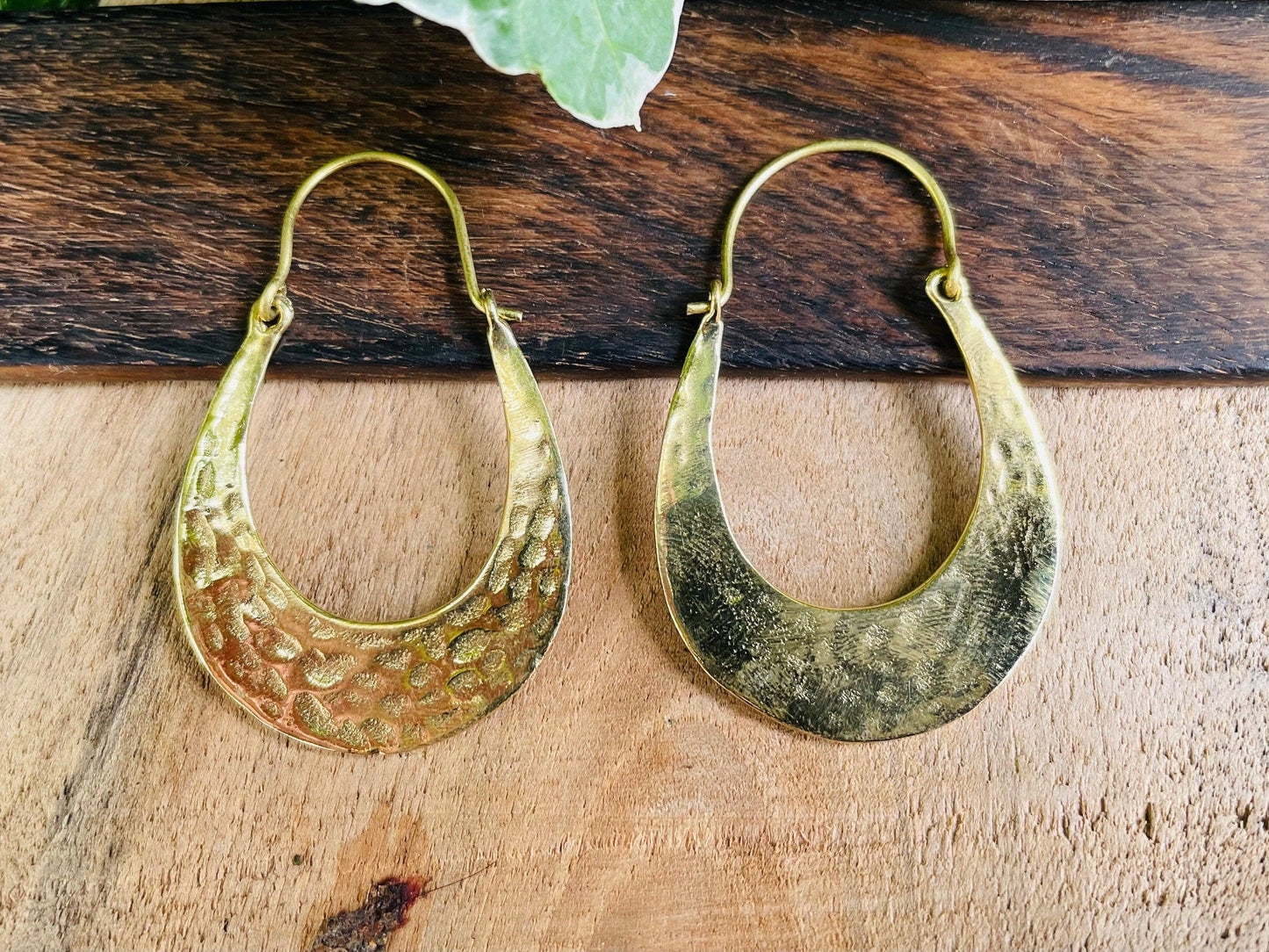 Orecchini a cerchio | Ottone dorato | Fatto a mano