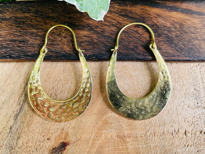 Orecchini a cerchio | Ottone dorato | Fatto a mano