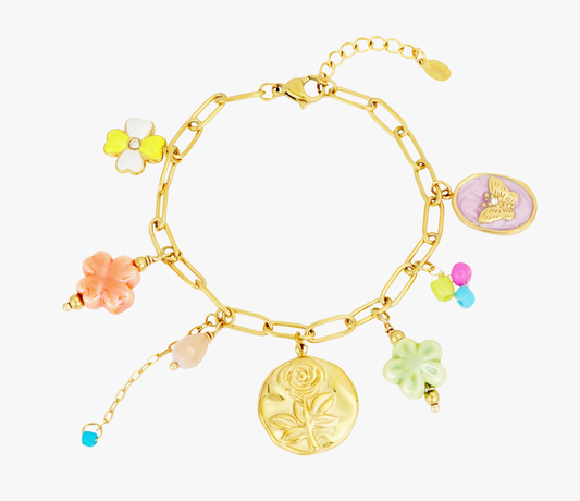 Bracciale charm Bouquet | Acciaio Inossidabile