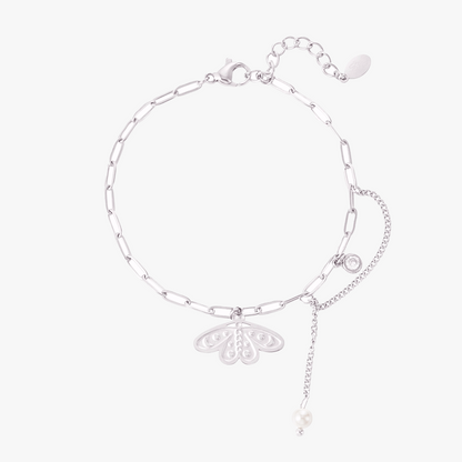 Bracciale charm Falena | Acciaio Inossidabile | Waterproof