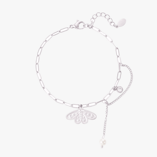 Bracciale charm Falena | Acciaio Inossidabile | Waterproof