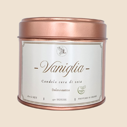 VANIGLIA | Candela profumata | Cera di soia | fragranza di Grasse