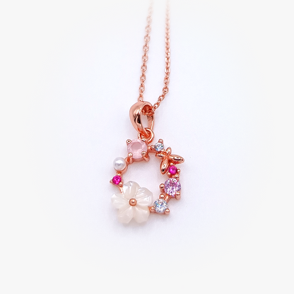 Flower Necklace | Zirconia | Sterling Silver