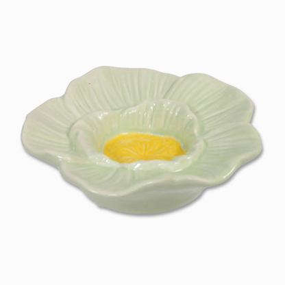 Piatto decorativo portaoggetti a forma di Ibisco Verde