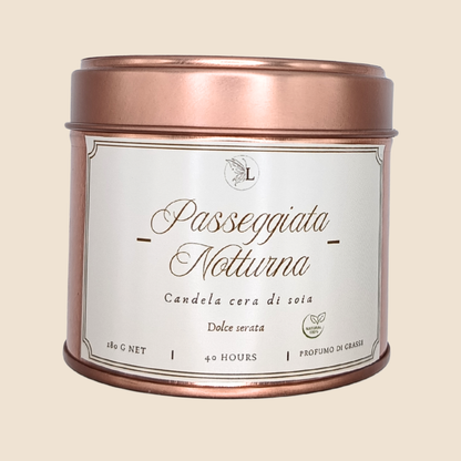 PASSEGGIATA NOTTURNA | Candela profumata | Cera di soia | fragranza di Grasse