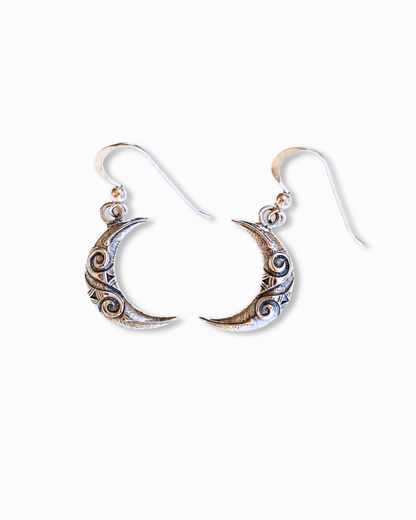 Orecchini Spiral Moon in Argento 925