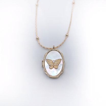 Pendente Locket | Farfalla | Retrò