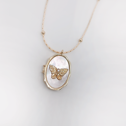 Pendente Locket | Farfalla | Retrò
