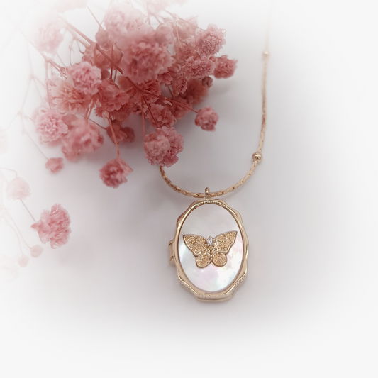 Locket Pendant | Butterfly | Retro