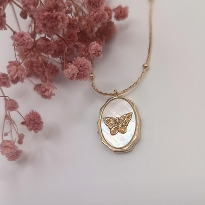 Pendente Locket | Farfalla | Retrò