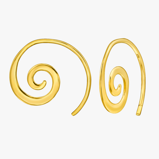 Miralis | Orecchini Onda | Argento Sterling 925 | Placcato Oro + E-coat