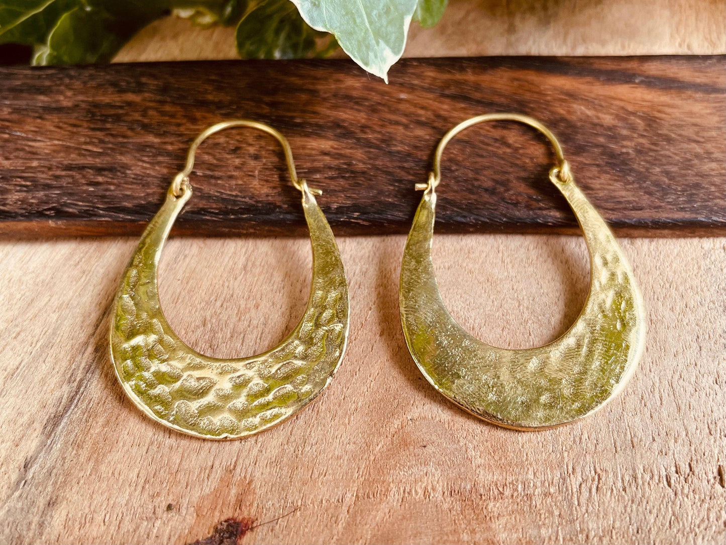 Orecchini a cerchio | Ottone dorato | Fatto a mano