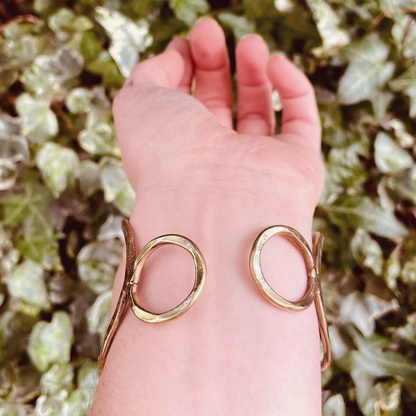 Bracciale spirale | Ottone | regolabile | Fatto a mano