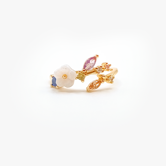 Secret Garden Ring | Zircon Leaves | Flower