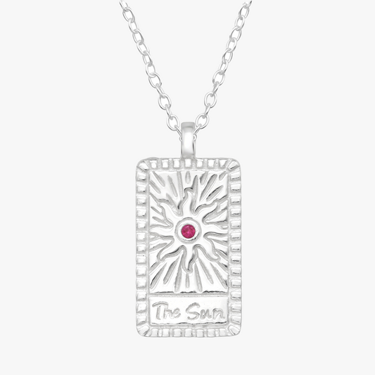 Arcanys Sole | Collana Tarocchi | Arcano Sole | Argento 925 | E-coat | Zirconi