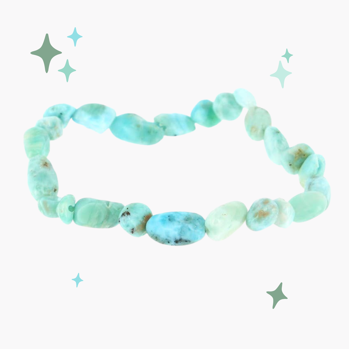Bracciale Larimar Grani 6 x 8 mm