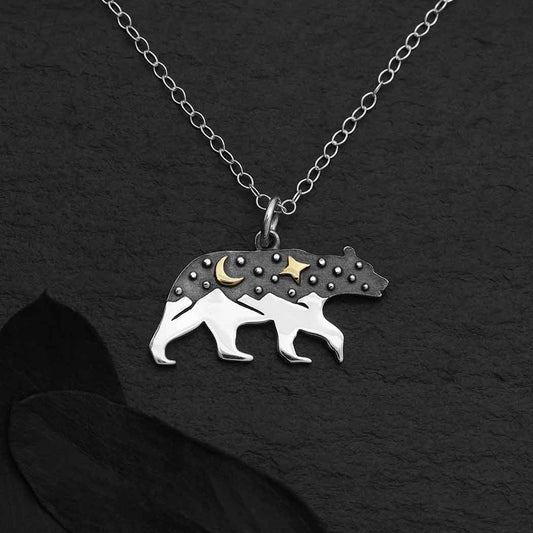 Collana Orso | Argento Sterling e Bronzo | Fairtrade