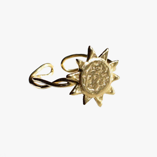 Anello solare NAISSANCE | Sole | Argento | Oro 18K