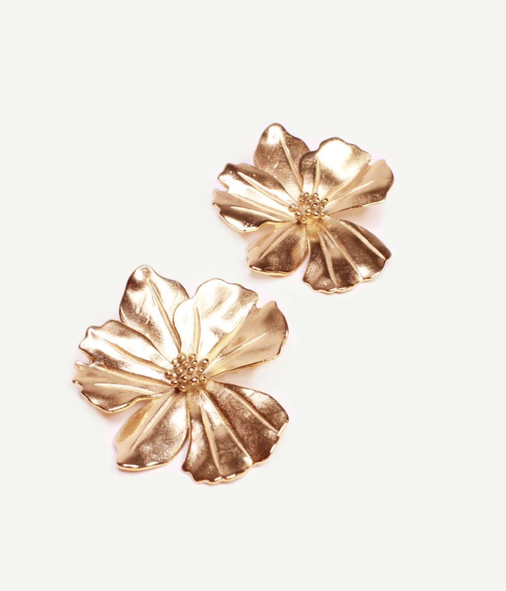 Vicky | Flower earrings | gold | Handmade