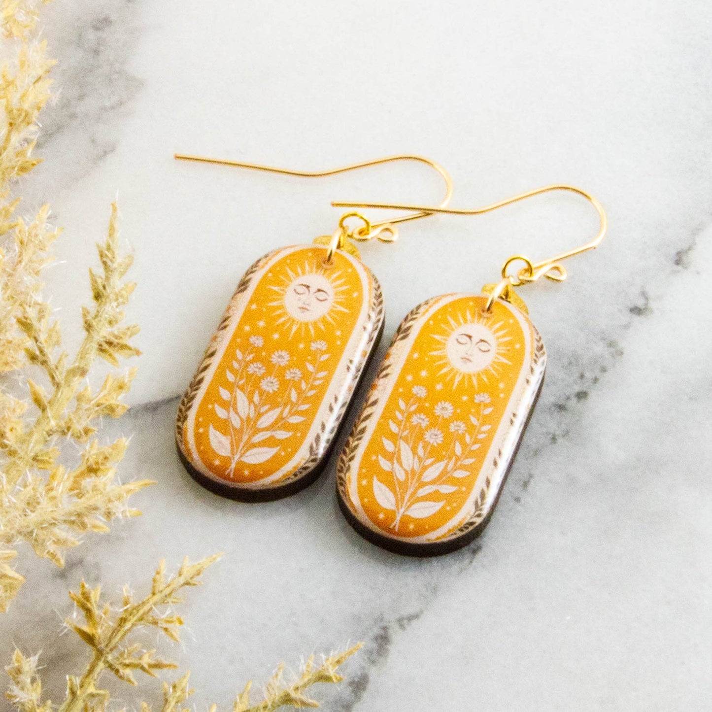 Summer Solstice | Orecchini Vintage | In legno da fonti sostenibili