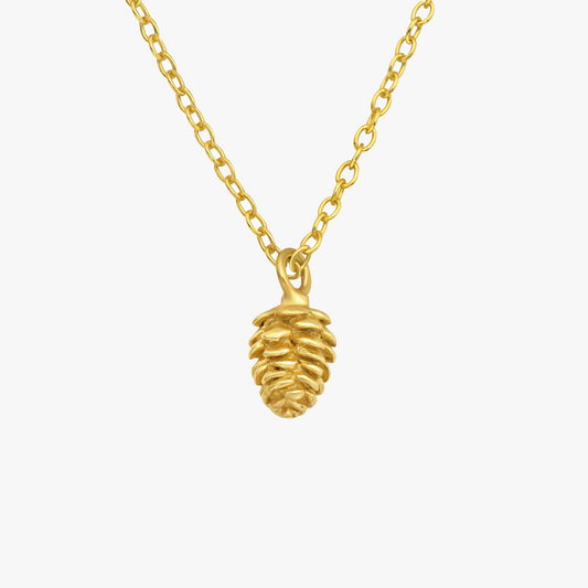 Sylpine | Collana Pigna | Argento 925 | Placcatura Oro + E-coat