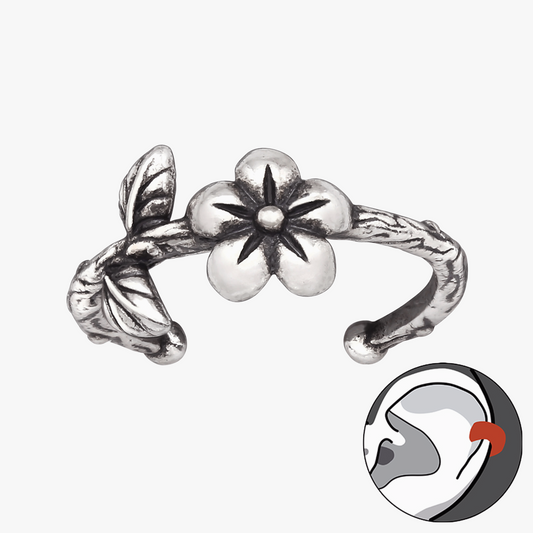 Virelia | Ear Cuff Fiore | Argento 925 |  E-coat