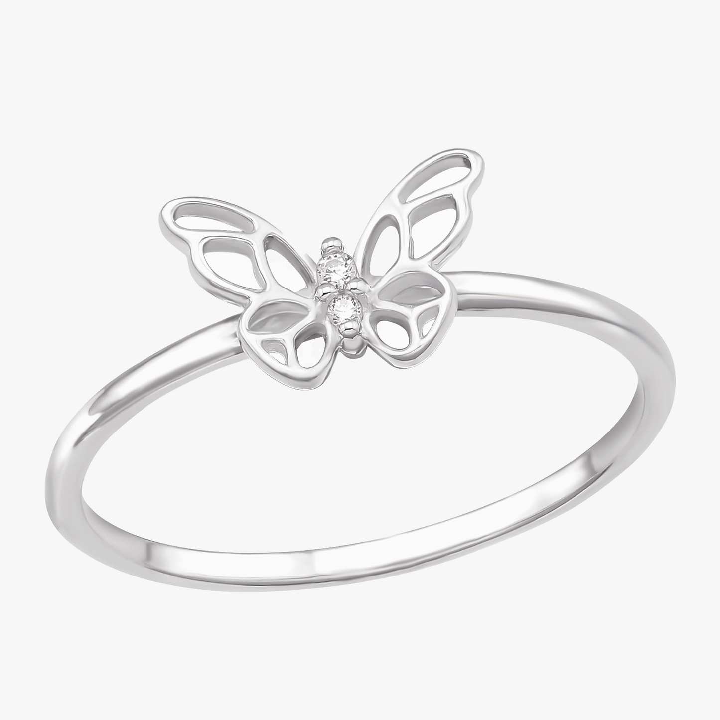 Pixie | Anello Farfalla | Zircone | Argento 925 |  E-coat