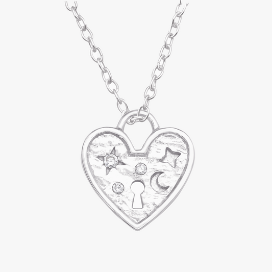 Astrilea | Collana Cuore Cosmico | Argento 925 |  E-coat