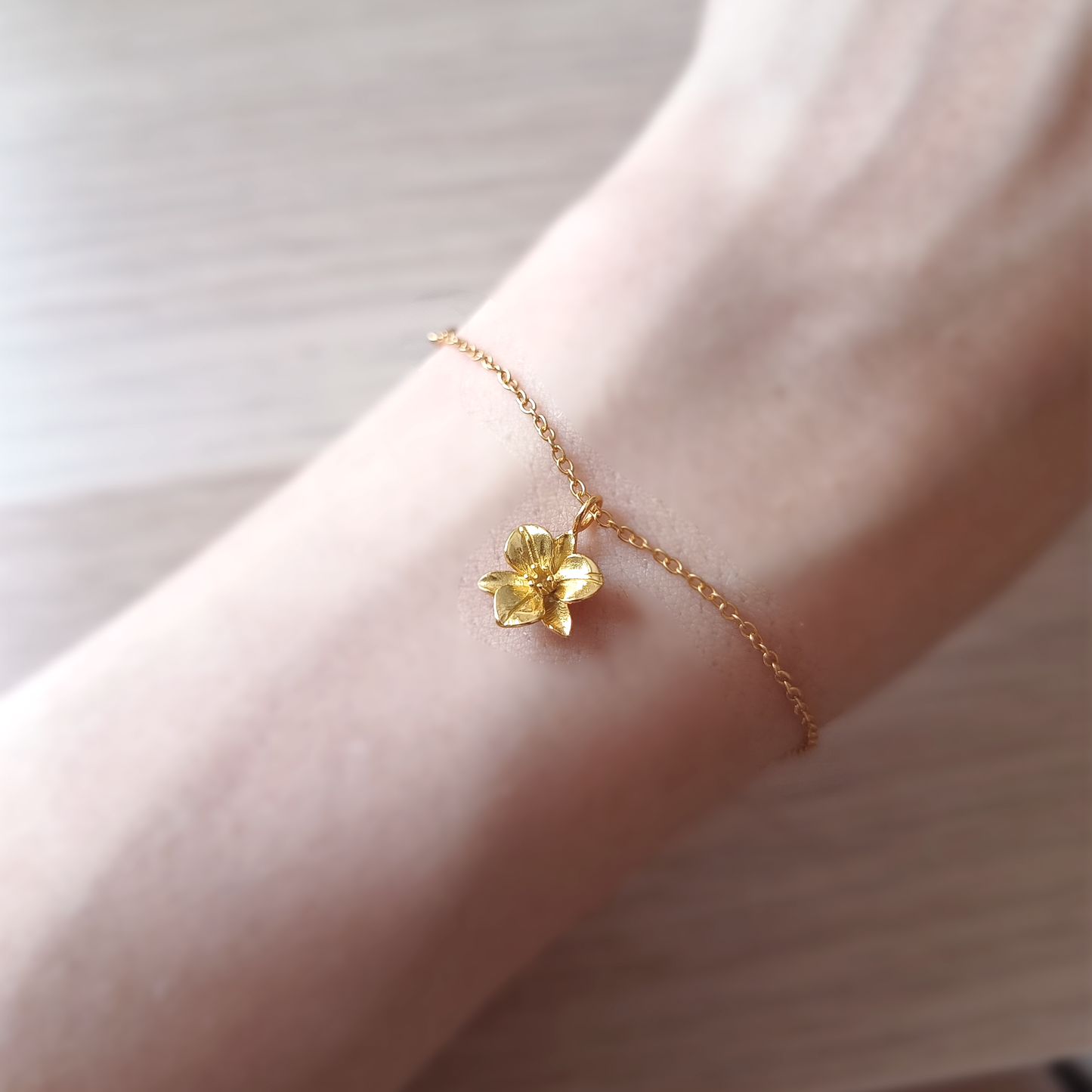 Eliselle | Bracciale fiore | Argento 925 | Placcatura Oro