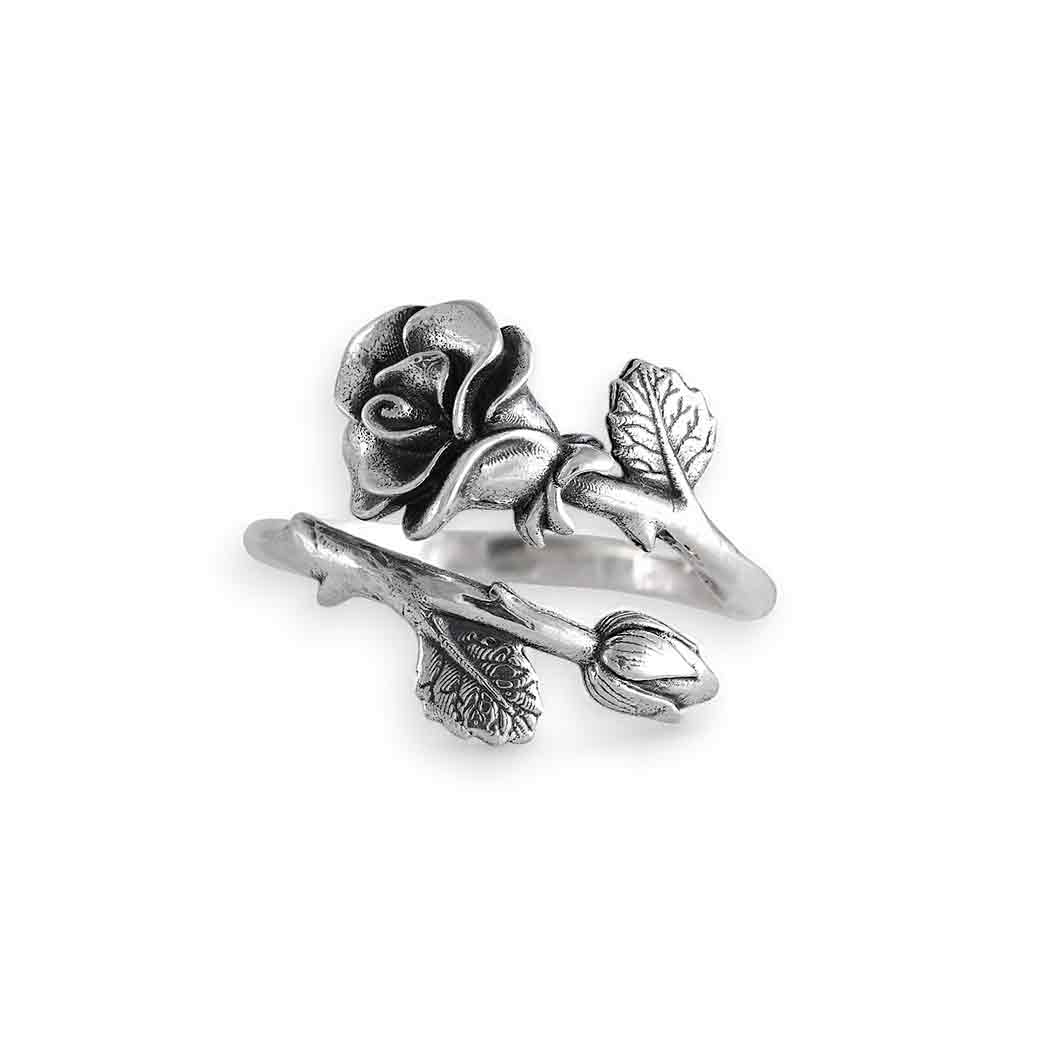 Anelli con Fiori di Nascita Regolabili: Luxe Silver Plate / Maggio - Mughetto