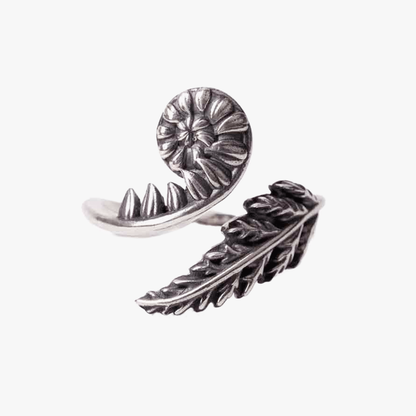 Anello Felce | regolabile | Argento sterling riciclato | FairTrade