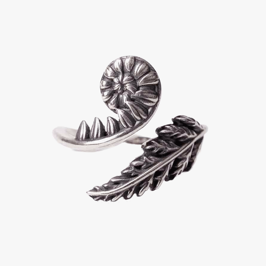 Anello Felce | regolabile | Argento sterling riciclato | FairTrade