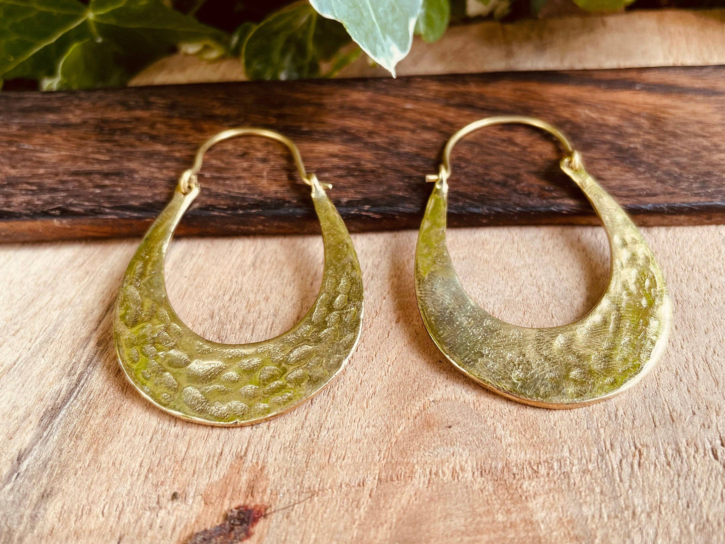 Orecchini a cerchio | Ottone dorato | Fatto a mano