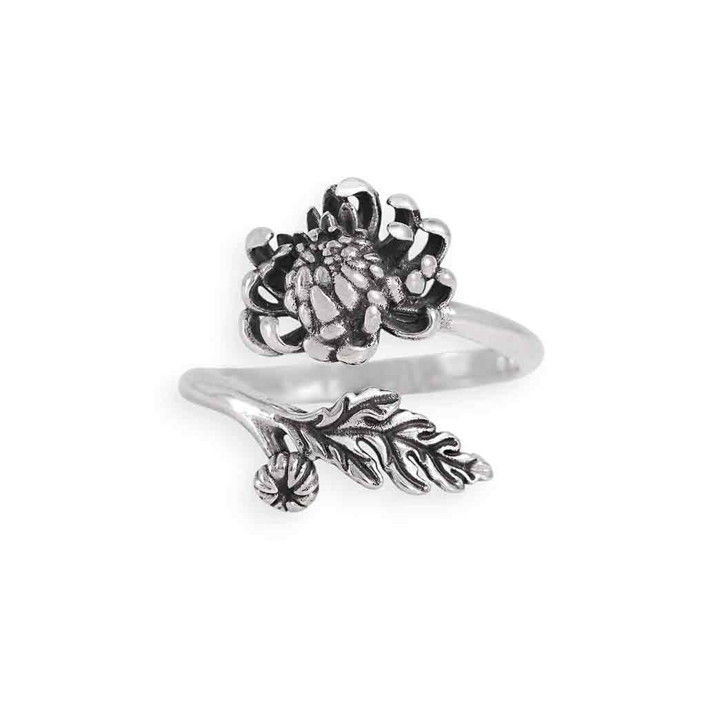 Anelli con Fiori di Nascita Regolabili: Luxe Silver Plate / Maggio - Mughetto