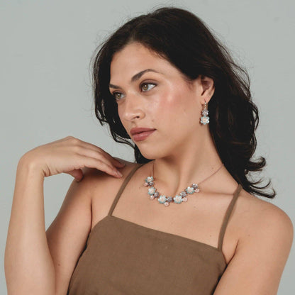 Girocollo multi fiorellini | finitura galvanica in oro rosa