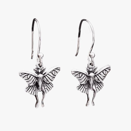 Orecchini pendenti Falena | Argento Sterling Riciclato | FairTrade